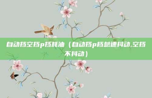 自动挡空挡p挡耗油(自动挡p档怠速抖动,空挡不抖动)