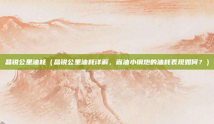 晶锐公里油耗（晶锐公里油耗详解，省油小钢炮的油耗表现如何？）