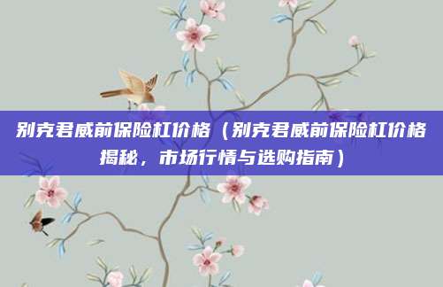 别克君威前保险杠价格（别克君威前保险杠价格揭秘，市场行情与选购指南）