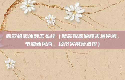 新款锐志油耗怎么样（新款锐志油耗表现评测，节油新风尚，经济实用新选择）