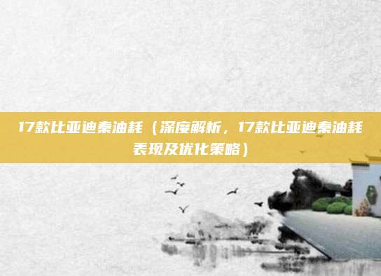 17款比亚迪秦油耗（深度解析，17款比亚迪秦油耗表现及优化策略）