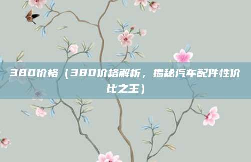 380价格（380价格解析，揭秘汽车配件性价比之王）