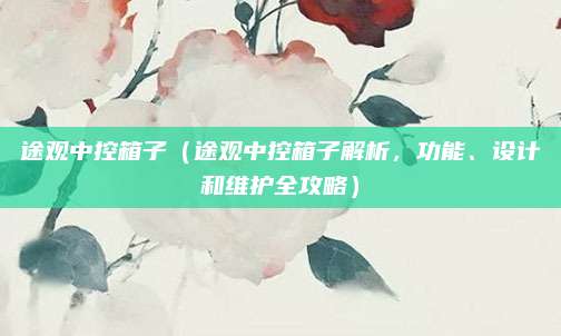 途观中控箱子（途观中控箱子解析，功能、设计和维护全攻略）