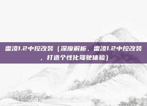 雷凌1.2中控改装（深度解析，雷凌1.2中控改装，打造个性化驾驶体验）