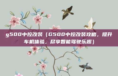 g500中控改装(G500中控改装攻略,提升车机体验,尽享智能驾驶乐趣)