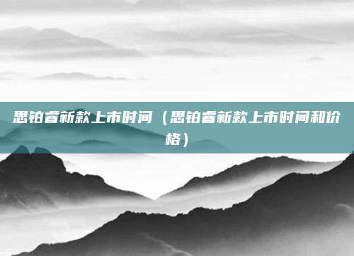 思铂睿新款上市时间(思铂睿新款上市时间和价格)