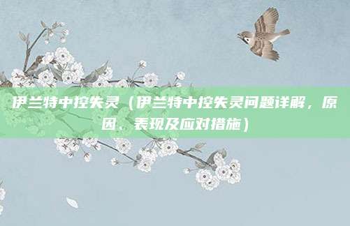 伊兰特中控失灵（伊兰特中控失灵问题详解，原因、表现及应对措施）