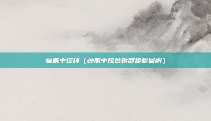 骊威中控环(骊威中控台拆卸步骤图解)