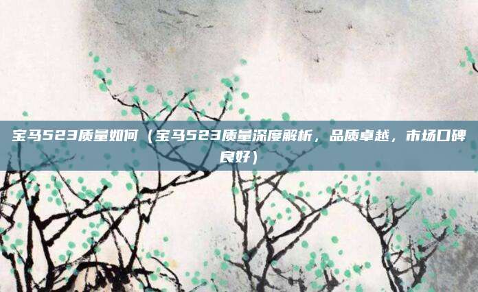 宝马523质量如何（宝马523质量深度解析，品质卓越，市场口碑良好）