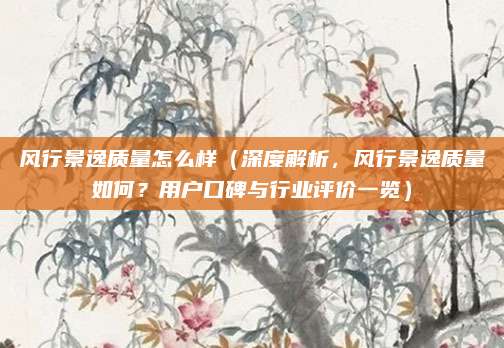 风行景逸质量怎么样（深度解析，风行景逸质量如何？用户口碑与行业评价一览）