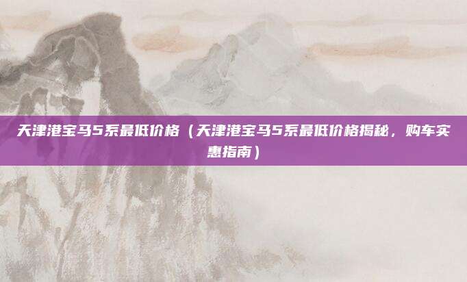 天津港宝马5系最低价格（天津港宝马5系最低价格揭秘，购车实惠指南）