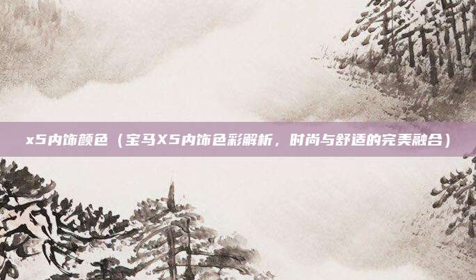 x5内饰颜色（宝马X5内饰色彩解析，时尚与舒适的完美融合）
