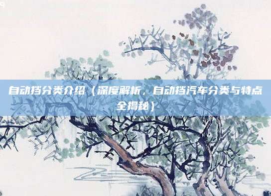 自动挡分类介绍（深度解析，自动挡汽车分类与特点全揭秘）