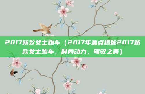 2017新款女士跑车（2017年焦点揭秘2017新款女士跑车，时尚动力，驾驭之美）
