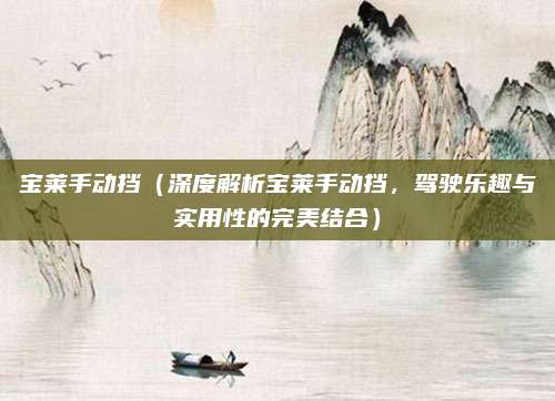 宝莱手动挡（深度解析宝莱手动挡，驾驶乐趣与实用性的完美结合）