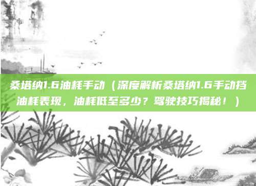 桑塔纳1.6油耗手动（深度解析桑塔纳1.6手动挡油耗表现，油耗低至多少？驾驶技巧揭秘！）