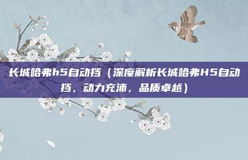 长城哈弗h5自动挡（深度解析长城哈弗H5自动挡，动力充沛，品质卓越）
