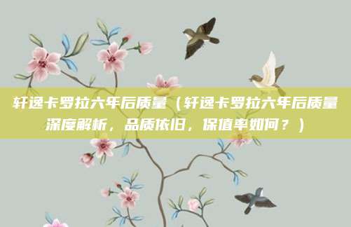 轩逸卡罗拉六年后质量(轩逸卡罗拉六年后质量深度解析,品质依旧,保值率如何?)