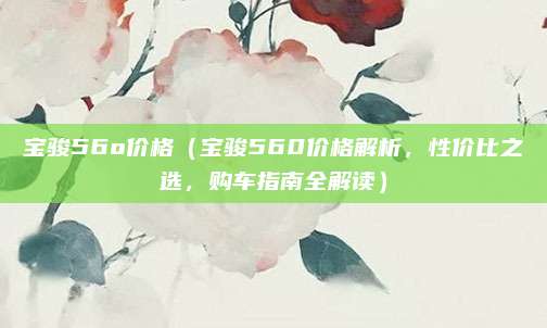 宝骏56o价格（宝骏560价格解析，性价比之选，购车指南全解读）