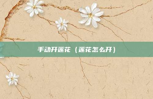 手动开莲花(莲花怎么开)