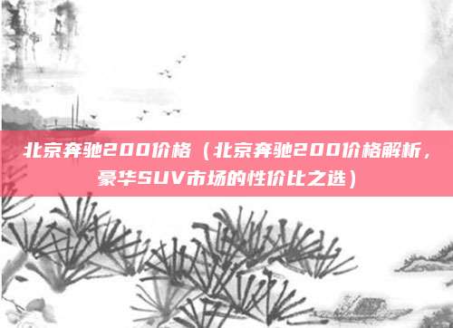 北京奔驰200价格（北京奔驰200价格解析，豪华SUV市场的性价比之选）