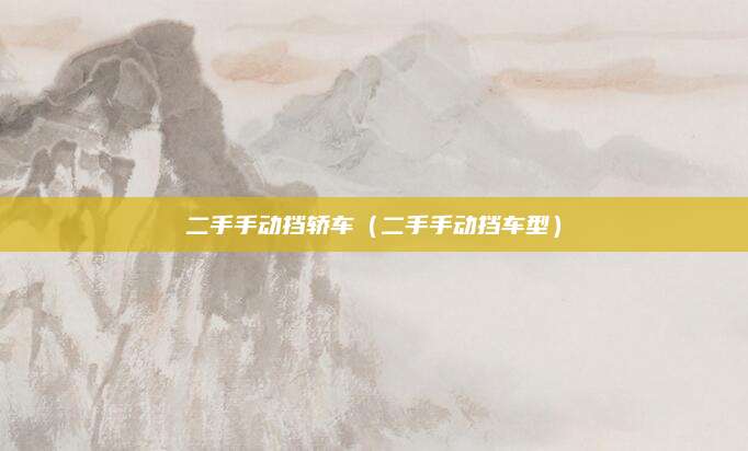 二手手动挡轿车(二手手动挡车型)