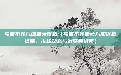 乌鲁木齐汽油最新价格(乌鲁木齐最新汽油价格揭晓,市场动态与消费者指南)