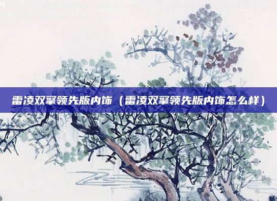 雷凌双擎领先版内饰(雷凌双擎领先版内饰怎么样)