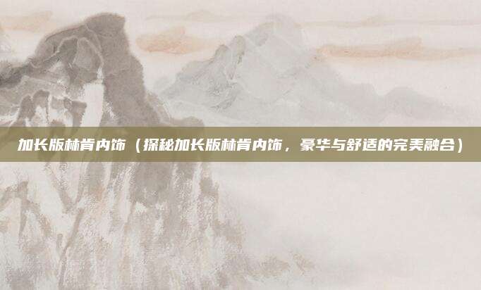 加长版林肯内饰（探秘加长版林肯内饰，豪华与舒适的完美融合）