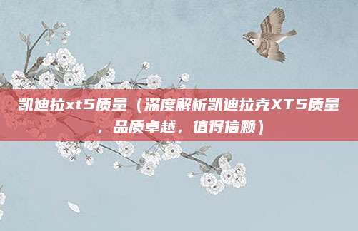 凯迪拉xt5质量（深度解析凯迪拉克XT5质量，品质卓越，值得信赖）