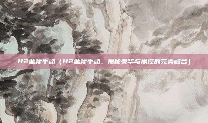 H2蓝标手动(H2蓝标手动,揭秘豪华与操控的完美融合)
