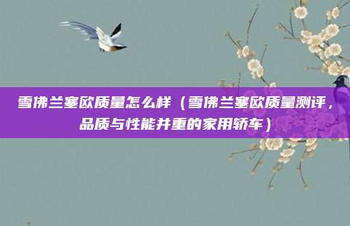 雪佛兰塞欧质量怎么样(雪佛兰塞欧质量测评,品质与性能并重的家用轿车)