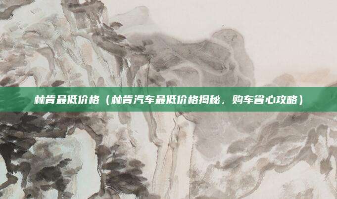 林肯最低价格（林肯汽车最低价格揭秘，购车省心攻略）