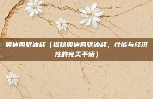 奥迪四驱油耗(揭秘奥迪四驱油耗,性能与经济性的完美平衡)