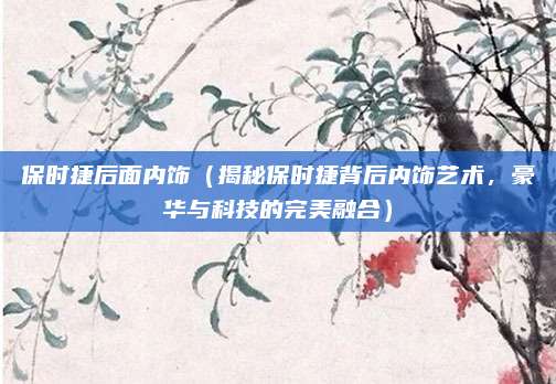 保时捷后面内饰（揭秘保时捷背后内饰艺术，豪华与科技的完美融合）