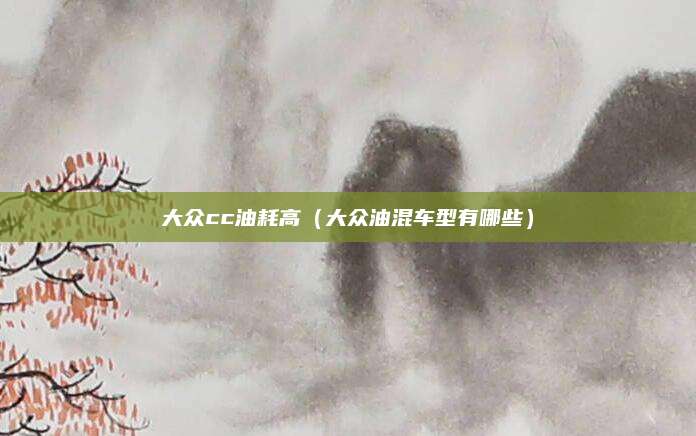 大众cc油耗高(大众油混车型有哪些)