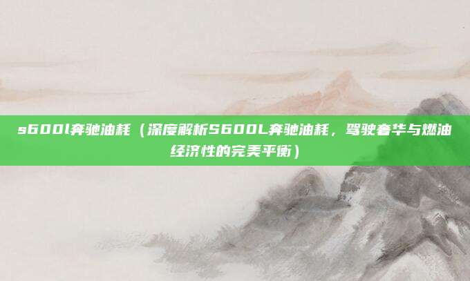 s600l奔驰油耗(深度解析S600L奔驰油耗,驾驶奢华与燃油经济性的完美平衡)