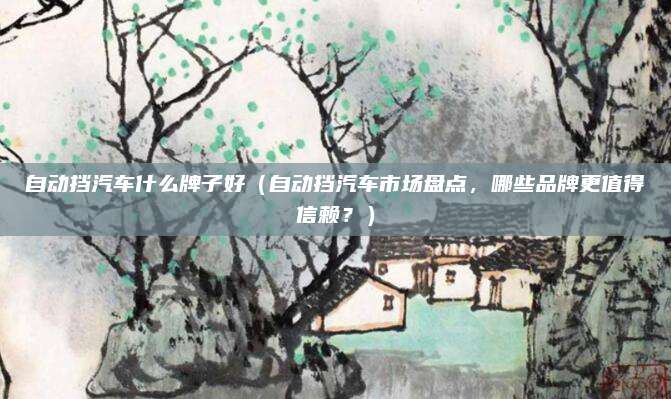 自动挡汽车什么牌子好(自动挡汽车市场盘点,哪些品牌更值得信赖?)