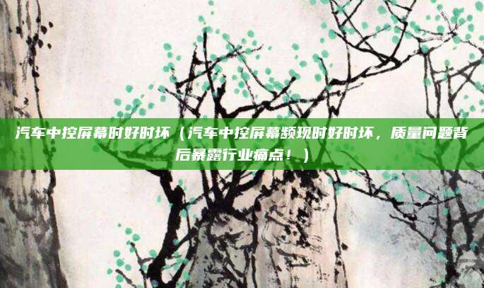 汽车中控屏幕时好时坏(汽车中控屏幕频现时好时坏,质量问题背后暴露行业痛点!)