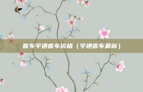客车宇通客车价格(宇通客车最新)