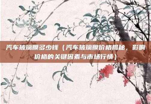 汽车玻璃膜多少钱(汽车玻璃膜价格揭秘,影响价格的关键因素与市场行情)