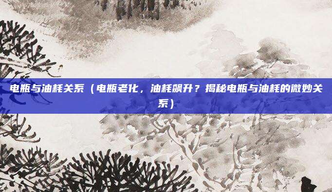 电瓶与油耗关系(电瓶老化,油耗飙升?揭秘电瓶与油耗的微妙关系)