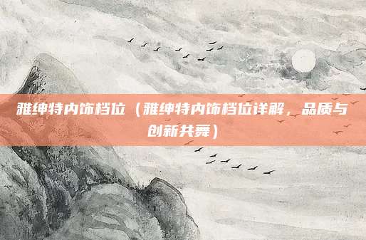 雅绅特内饰档位(雅绅特内饰档位详解,品质与创新共舞)