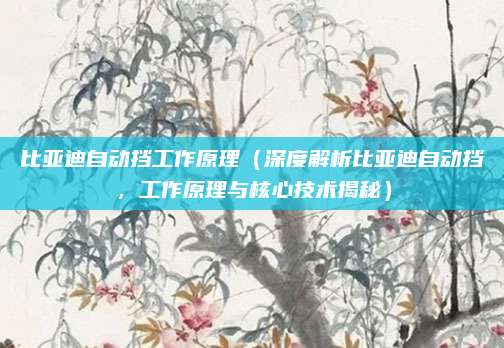 比亚迪自动挡工作原理(深度解析比亚迪自动挡,工作原理与核心技术揭秘)