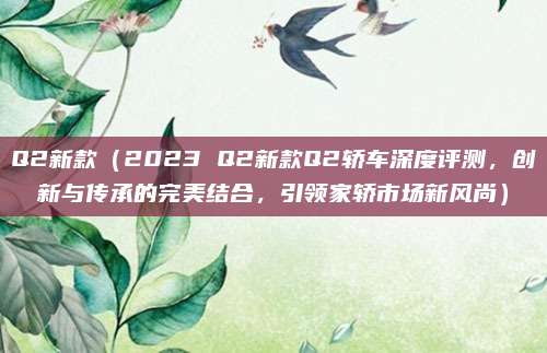Q2新款(2023 Q2新款Q2轿车深度评测,创新与传承的完美结合,引领家轿市场新风尚)