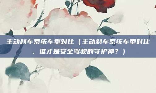 主动刹车系统车型对比(主动刹车系统车型对比,谁才是安全驾驶的守护神?)