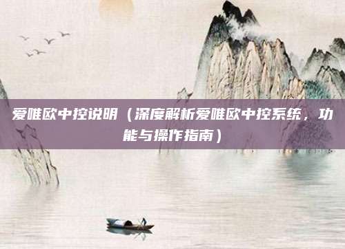 爱唯欧中控说明(深度解析爱唯欧中控系统,功能与操作指南)