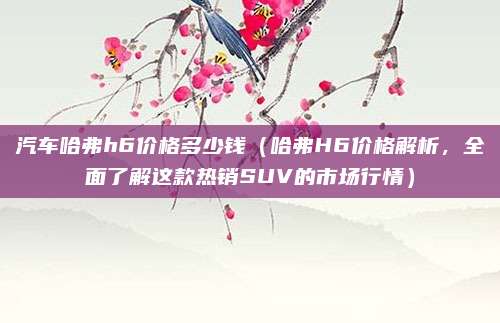 汽车哈弗h6价格多少钱(哈弗H6价格解析,全面了解这款热销SUV的市场行情)