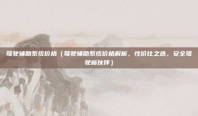 驾驶辅助系统价格（驾驶辅助系统价格解析，性价比之选，安全驾驶新伙伴）