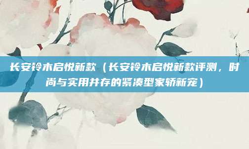 长安铃木启悦新款(长安铃木启悦新款评测,时尚与实用并存的紧凑型家轿新宠)